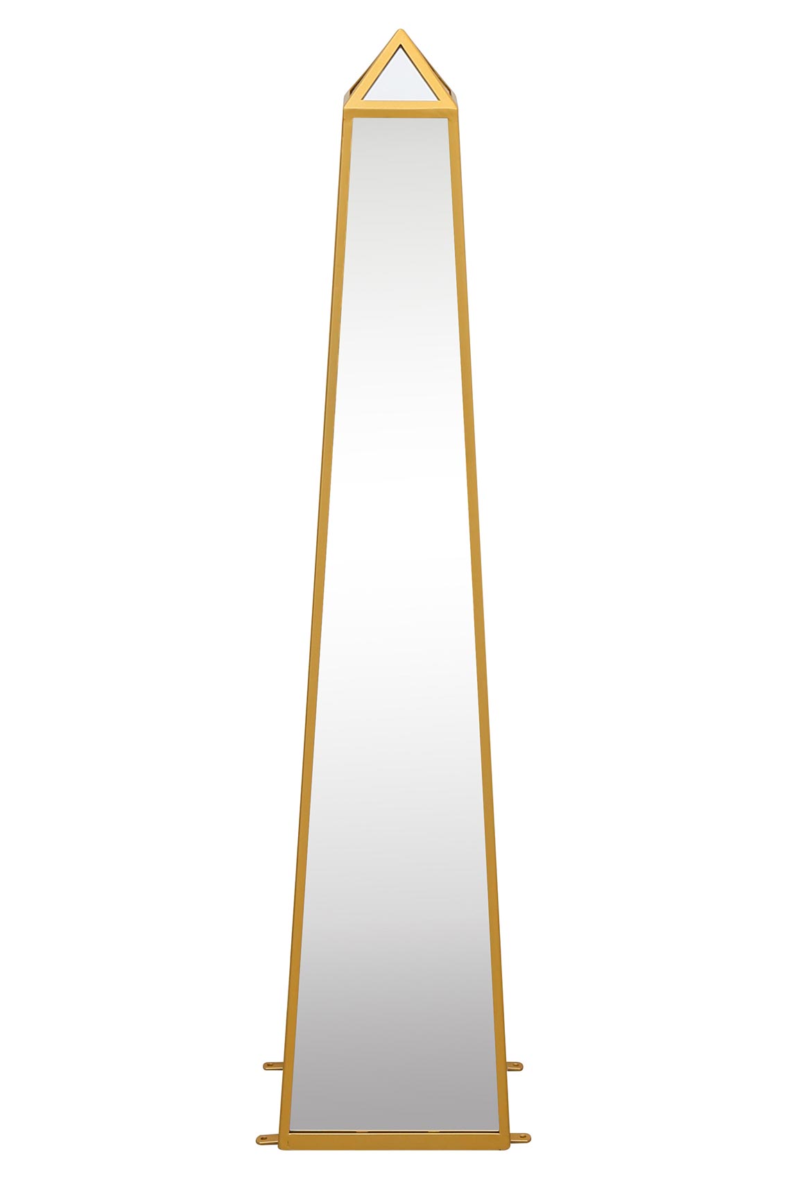 Gold Trimmed Mirrored Garden Obelisk Ornament - 47" X 10" X 10" (120CM X 25CM X 25CM)-2