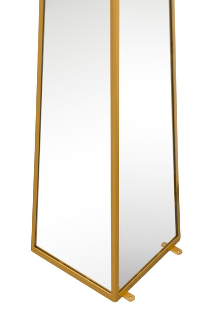 Gold Trimmed Mirrored Garden Obelisk Ornament - 47" X 10" X 10" (120CM X 25CM X 25CM)-4