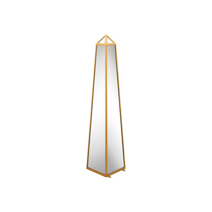 Elegant Gold-Trimmed Mirrored Garden Obelisk - 39" X 8" X 8" (100CM X 20CM X 20CM)-6