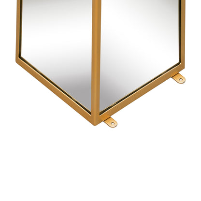 Elegant Gold-Trimmed Mirrored Garden Obelisk - 39" X 8" X 8" (100CM X 20CM X 20CM)-8