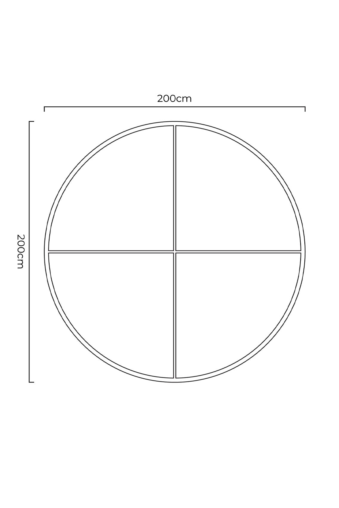 Genestra - Oversized Round Metal Garden Wall Mirror 79"x 79" (200x200cm)-7