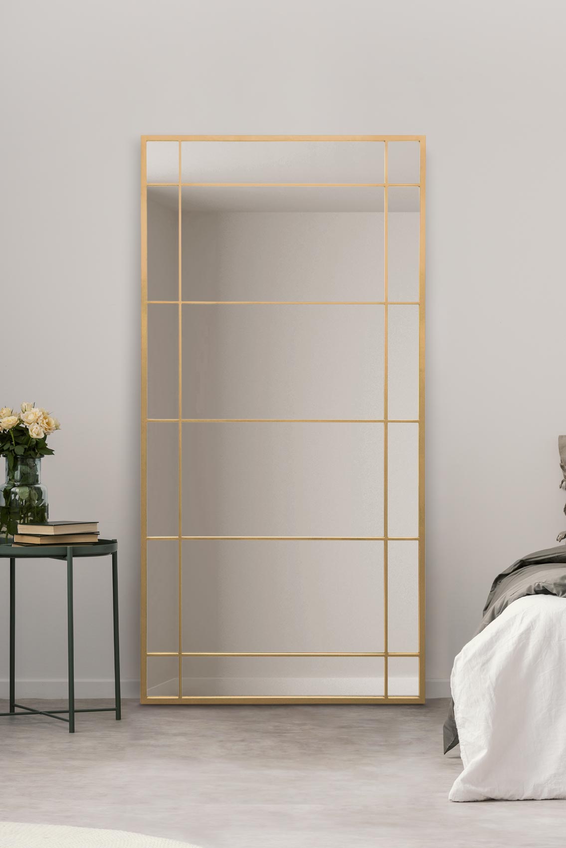 The Luxe Gold Metal Framed Leaning Mirror - 71" X 35" (180CM X 90CM)-1