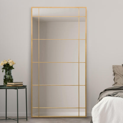 The Luxe Gold Metal Framed Leaning Mirror - 71" X 35" (180CM X 90CM)-2