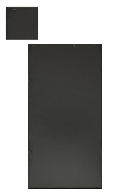 The Reflecta - Sleek Black Metal Framed Leaning or Wall-Mounted Garden Mirror 63" X 31" (160CM X 80CM)-18