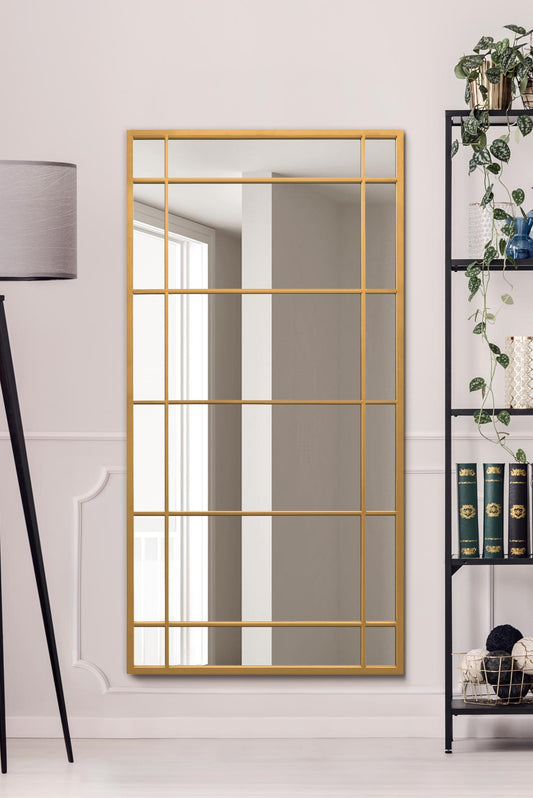 The Luxe Gold Framed Leaning Wall Mirror - 63" X 31" (160CM X 80CM)-1