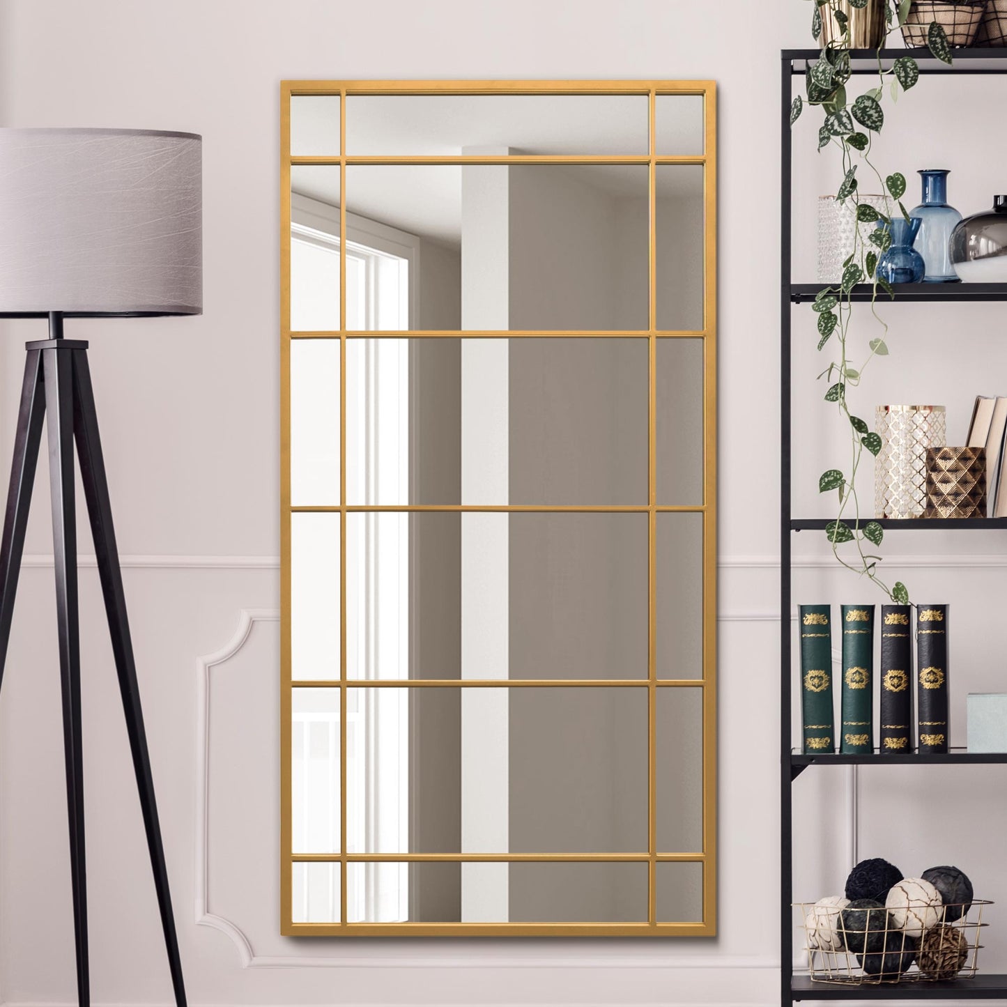 The Luxe Gold Framed Leaning Wall Mirror - 63" X 31" (160CM X 80CM)-2