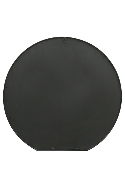 The Round Reflection - Elegant Black Framed Circular Wall Mirror for Garden or Mantle - 33" X 31" (84CM X 80CM)-10