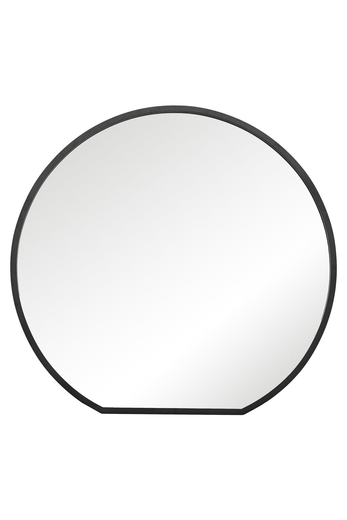 The Reflector - Elegant Black Framed Round Garden Wall Mirror - Ideal for Any Space! 41" X 39" (105CM X 100CM)-2