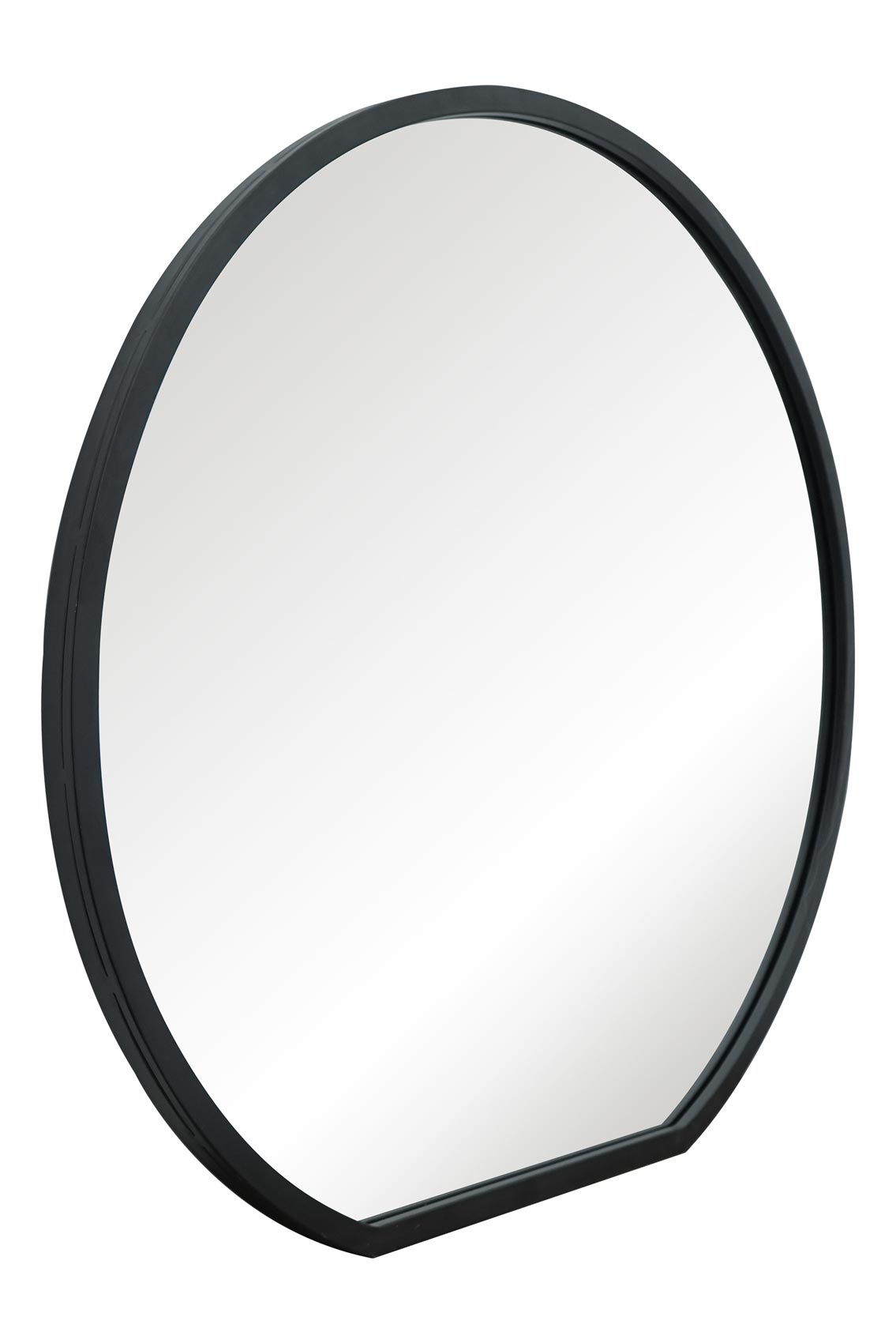 The Reflector - Elegant Black Framed Round Garden Wall Mirror - Ideal for Any Space! 41" X 39" (105CM X 100CM)-5