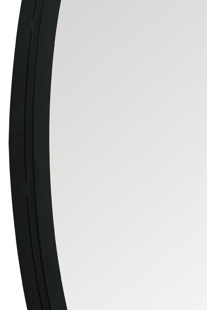 The Reflector - Elegant Black Framed Round Garden Wall Mirror - Ideal for Any Space! 41" X 39" (105CM X 100CM)-6