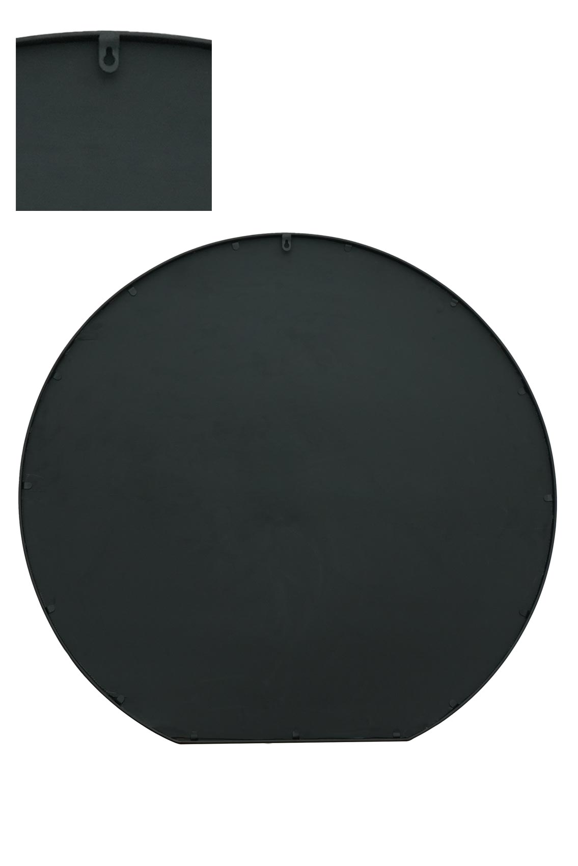 The Reflector - Elegant Black Framed Round Garden Wall Mirror - Ideal for Any Space! 41" X 39" (105CM X 100CM)-11