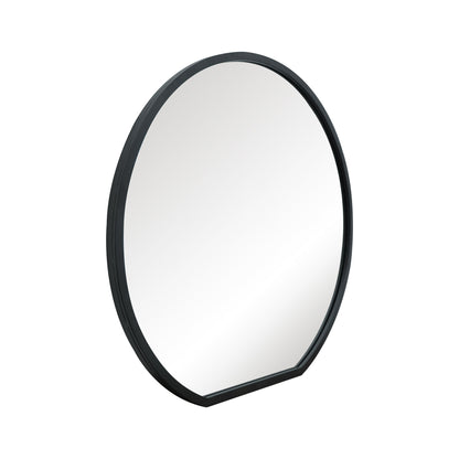 The Reflector - Elegant Black Framed Round Garden Wall Mirror - Ideal for Any Space! 41" X 39" (105CM X 100CM)-4