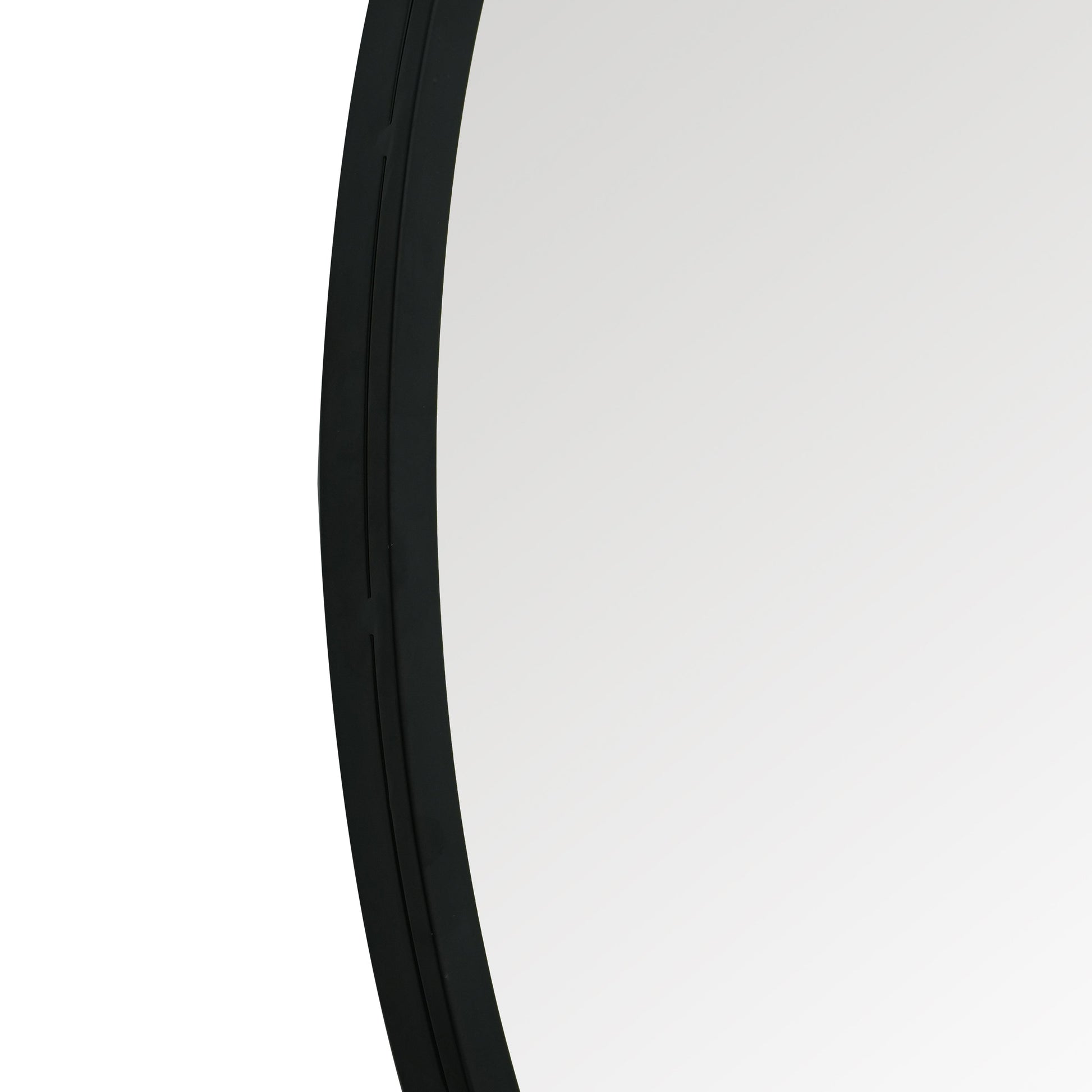 The Reflector - Elegant Black Framed Round Garden Wall Mirror - Ideal for Any Space! 41" X 39" (105CM X 100CM)-6