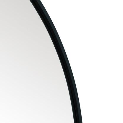 The Reflector - Elegant Black Framed Round Garden Wall Mirror - Ideal for Any Space! 41" X 39" (105CM X 100CM)-8