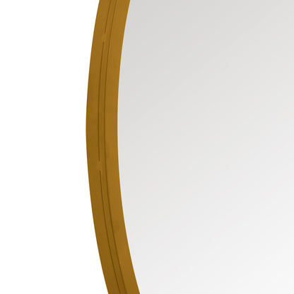 The Radiance - Gold Framed Round Garden Wall Mirror - Ideal for Your Mantle! 41" X 39" (105CM X 100CM)-6