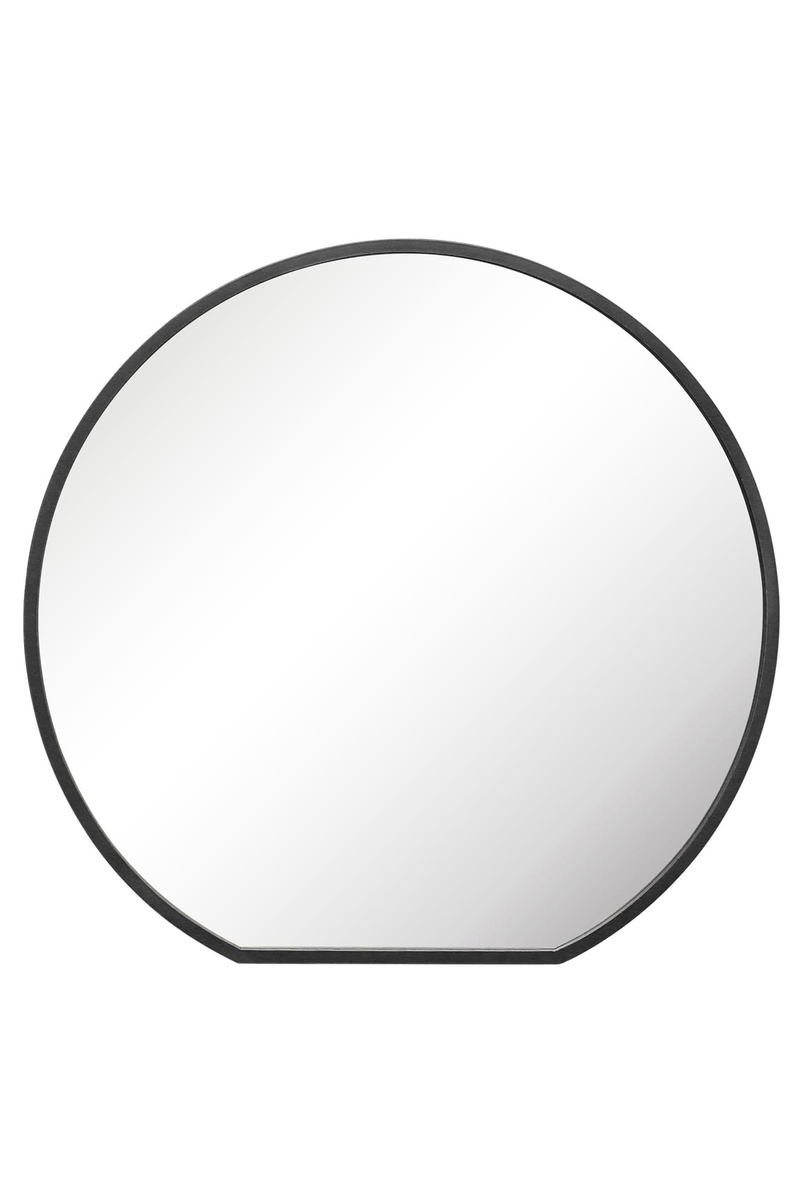 The Round Reflection - Elegant Black Framed 50" X 47" (126CM X 120CM) Circular Garden Wall Mirror for Mantle Decor!-2