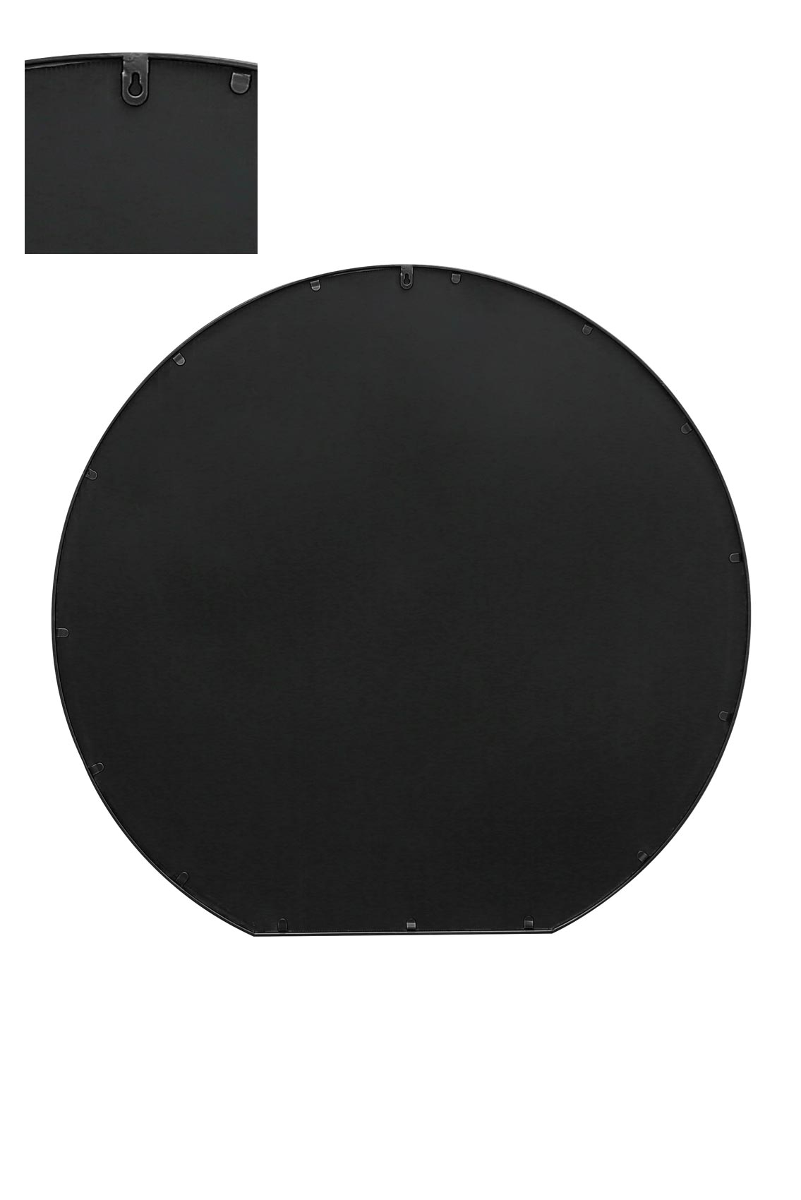 The Round Reflection - Elegant Black Framed 50" X 47" (126CM X 120CM) Circular Garden Wall Mirror for Mantle Decor!-15