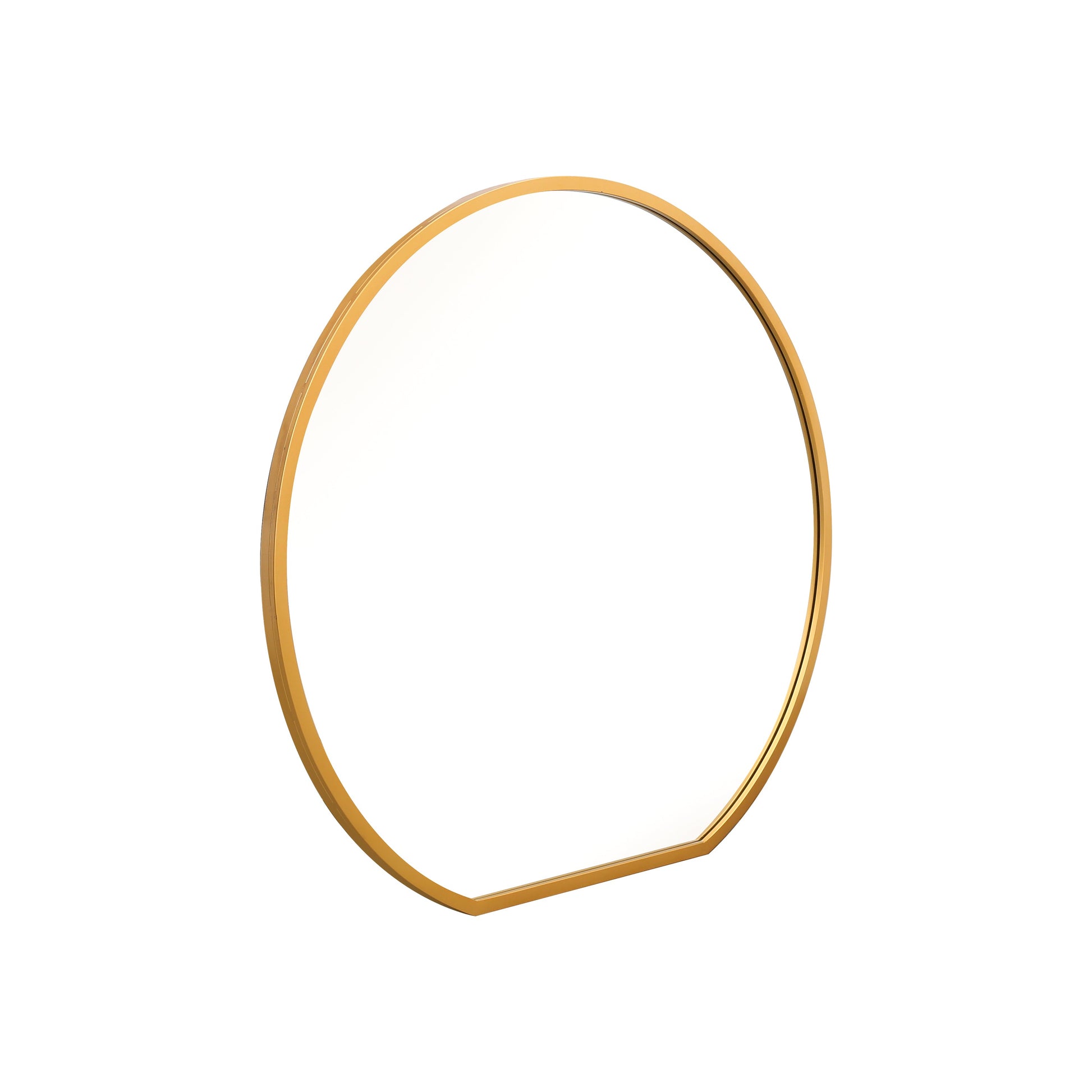 The Radiant Circle - Elegant Gold Framed Flat Bottom Garden Wall Mirror - Ideal for Mantle Display! 50" X 47" (126CM X 120CM)-4