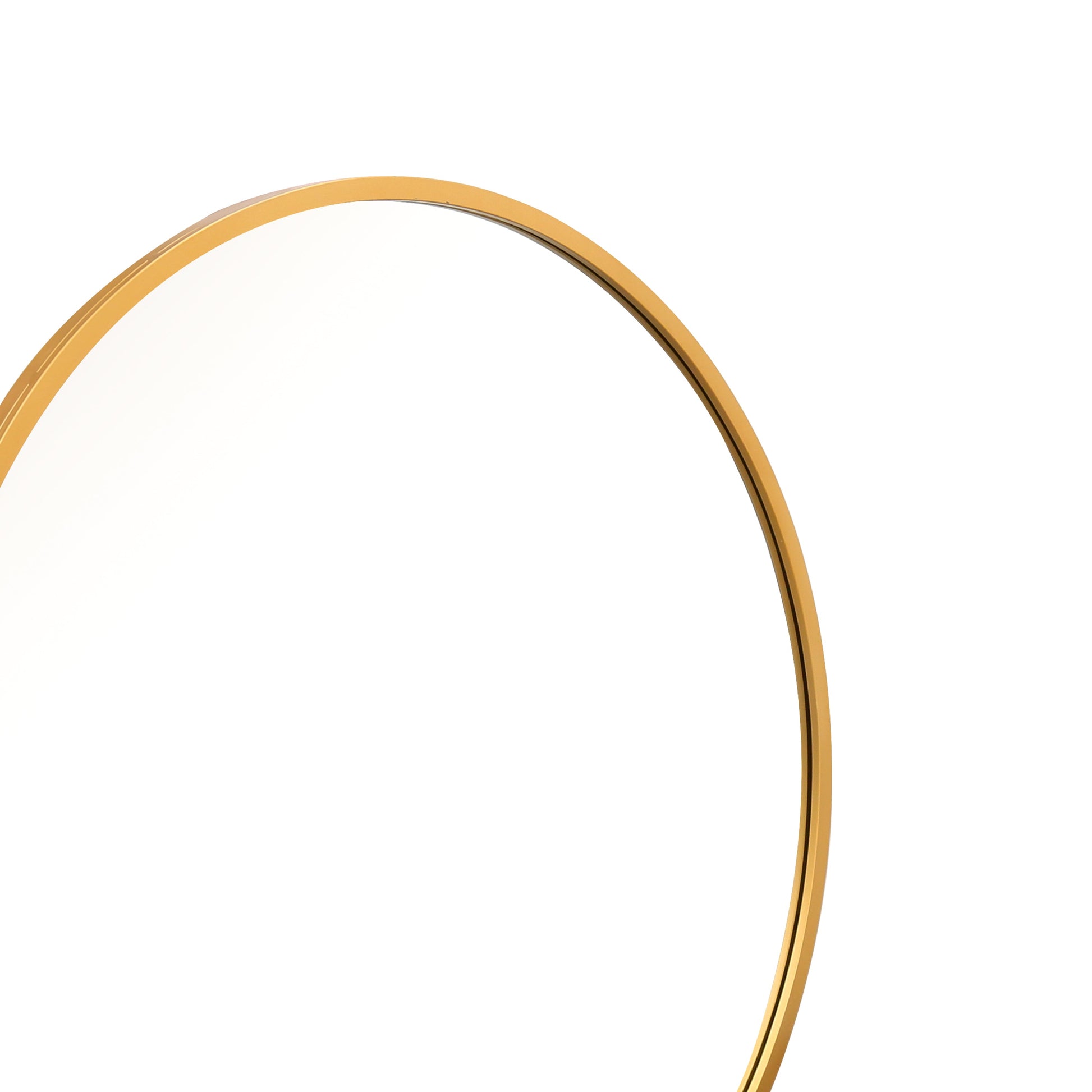 The Radiant Circle - Elegant Gold Framed Flat Bottom Garden Wall Mirror - Ideal for Mantle Display! 50" X 47" (126CM X 120CM)-8