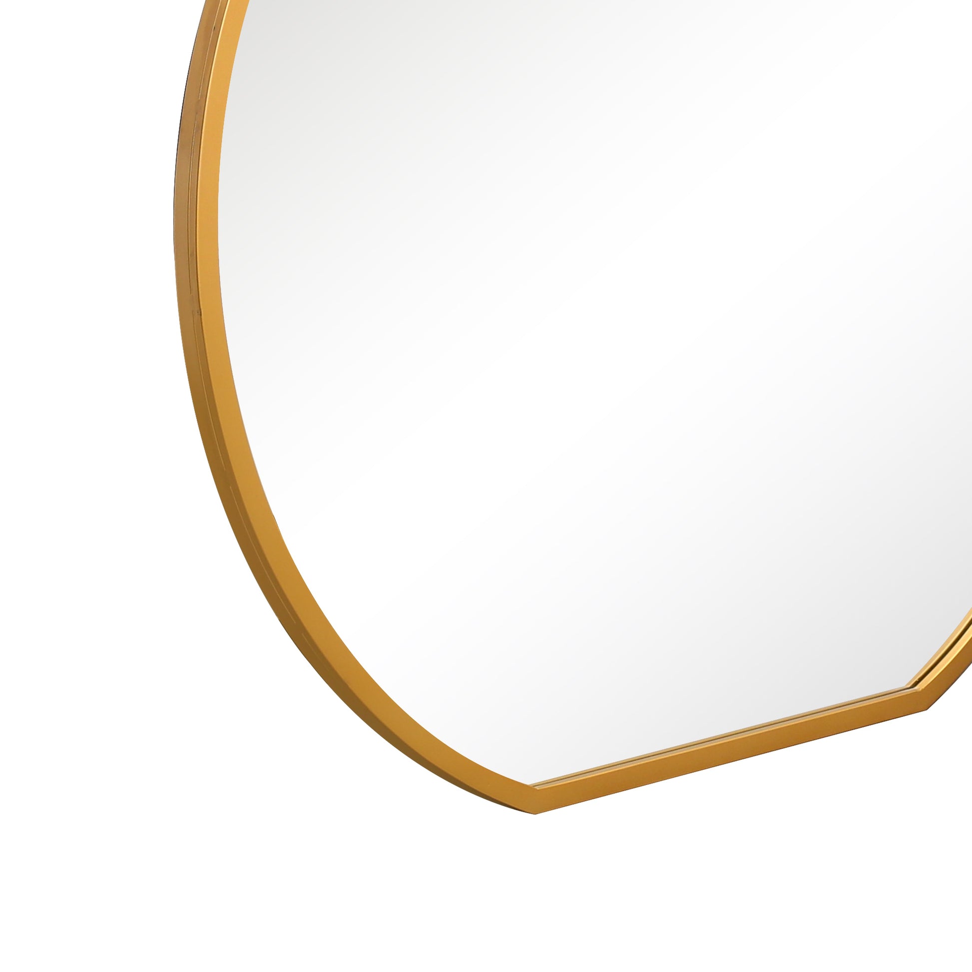 The Radiant Circle - Elegant Gold Framed Flat Bottom Garden Wall Mirror - Ideal for Mantle Display! 50" X 47" (126CM X 120CM)-9