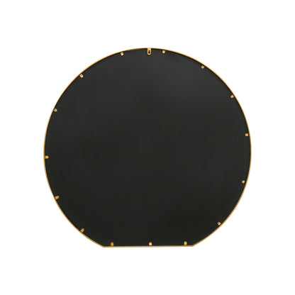 The Radiant Circle - Elegant Gold Framed Flat Bottom Garden Wall Mirror - Ideal for Mantle Display! 50" X 47" (126CM X 120CM)-10