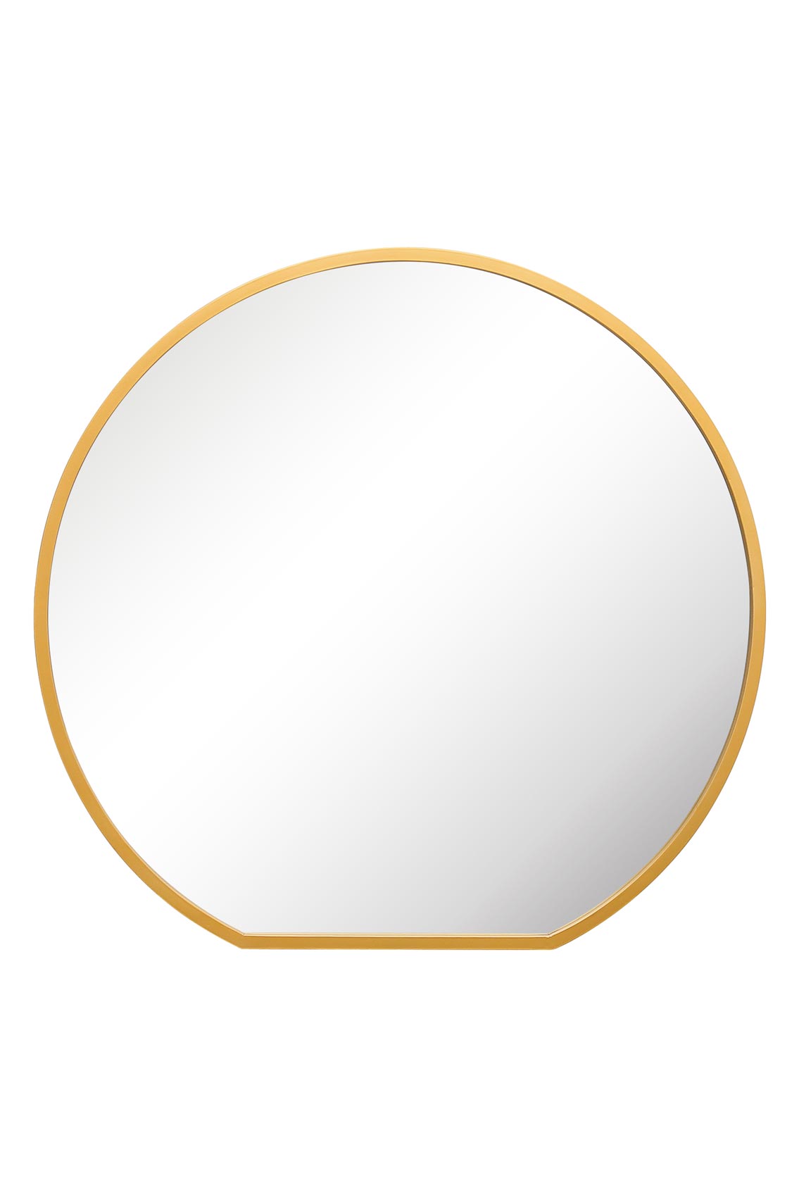 The Radiant Circle - Elegant Gold Framed Flat Bottom Garden Wall Mirror - Ideal for Mantle Display! 50" X 47" (126CM X 120CM)-2