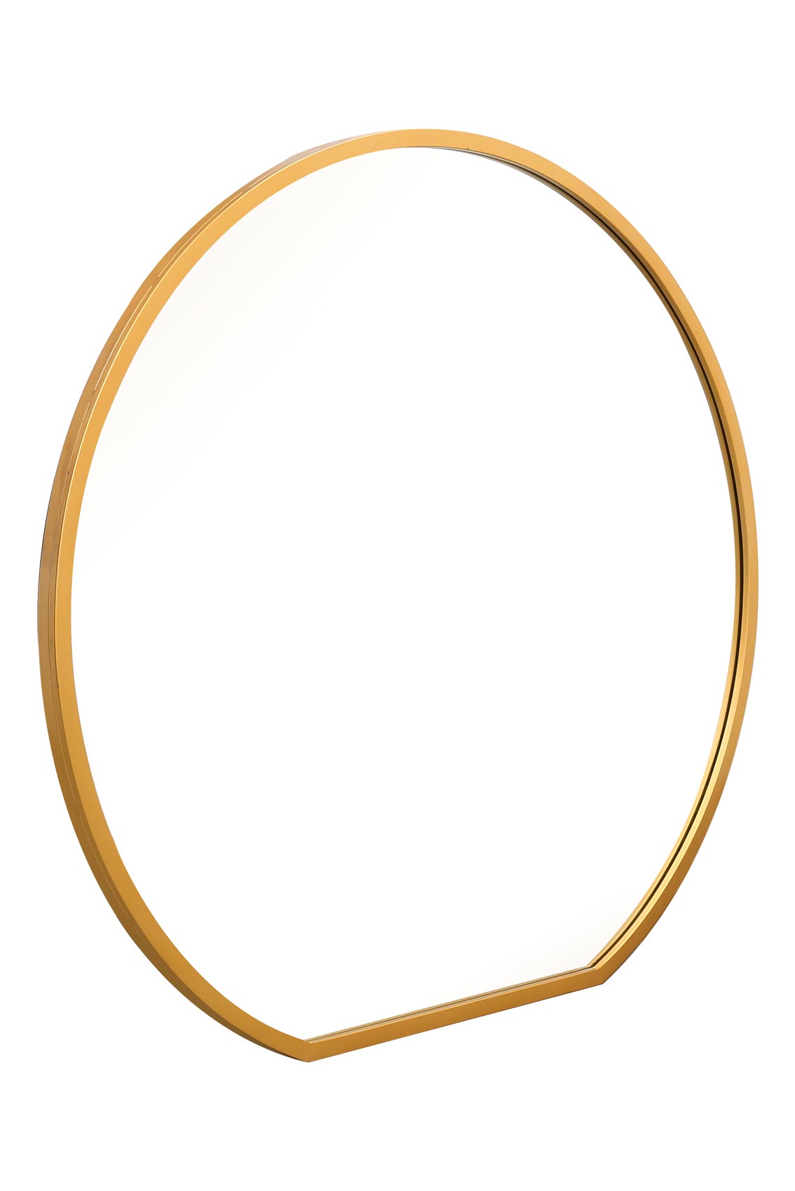 The Radiant Circle - Elegant Gold Framed Flat Bottom Garden Wall Mirror - Ideal for Mantle Display! 50" X 47" (126CM X 120CM)-9