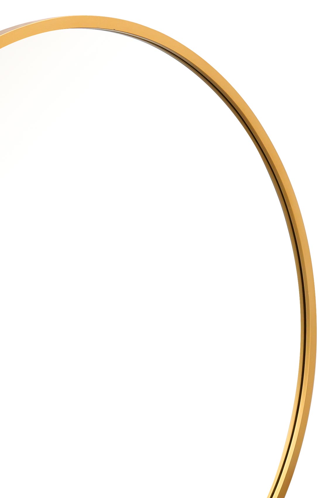 The Radiant Circle - Elegant Gold Framed Flat Bottom Garden Wall Mirror - Ideal for Mantle Display! 50" X 47" (126CM X 120CM)-11