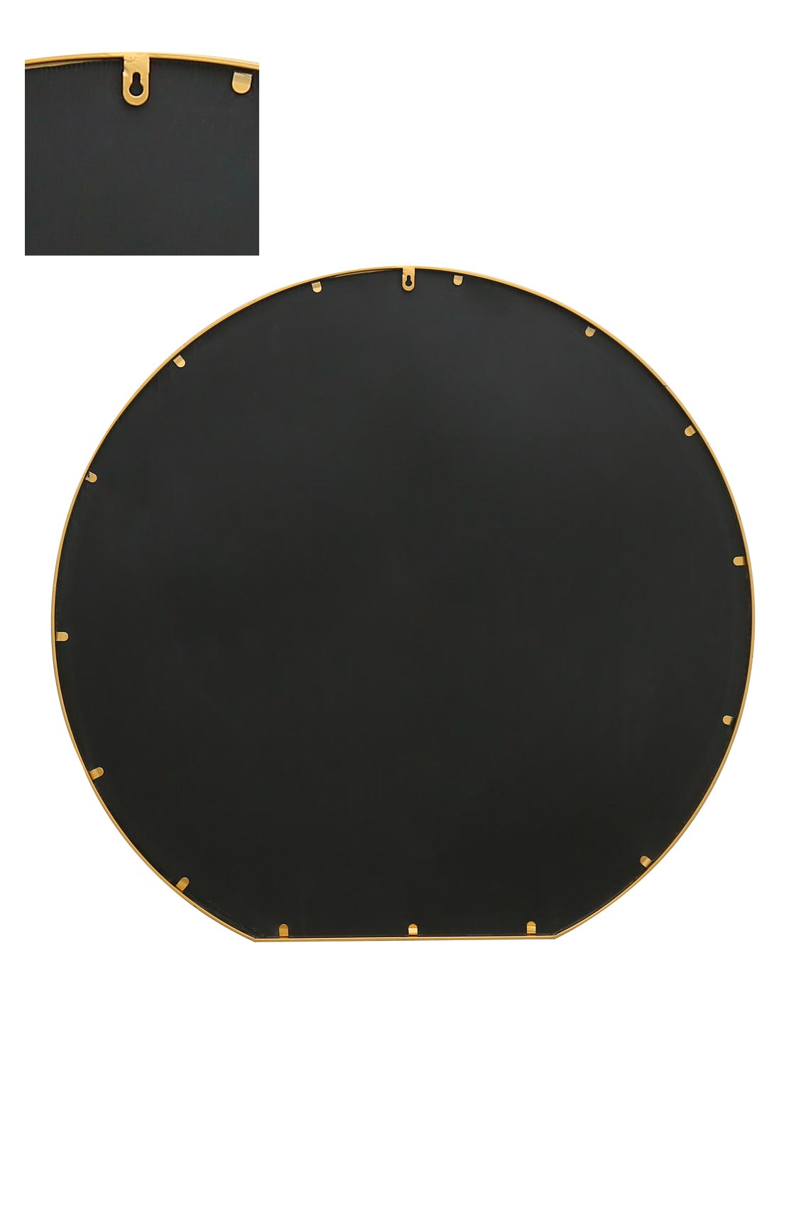 The Radiant Circle - Elegant Gold Framed Flat Bottom Garden Wall Mirror - Ideal for Mantle Display! 50" X 47" (126CM X 120CM)-15