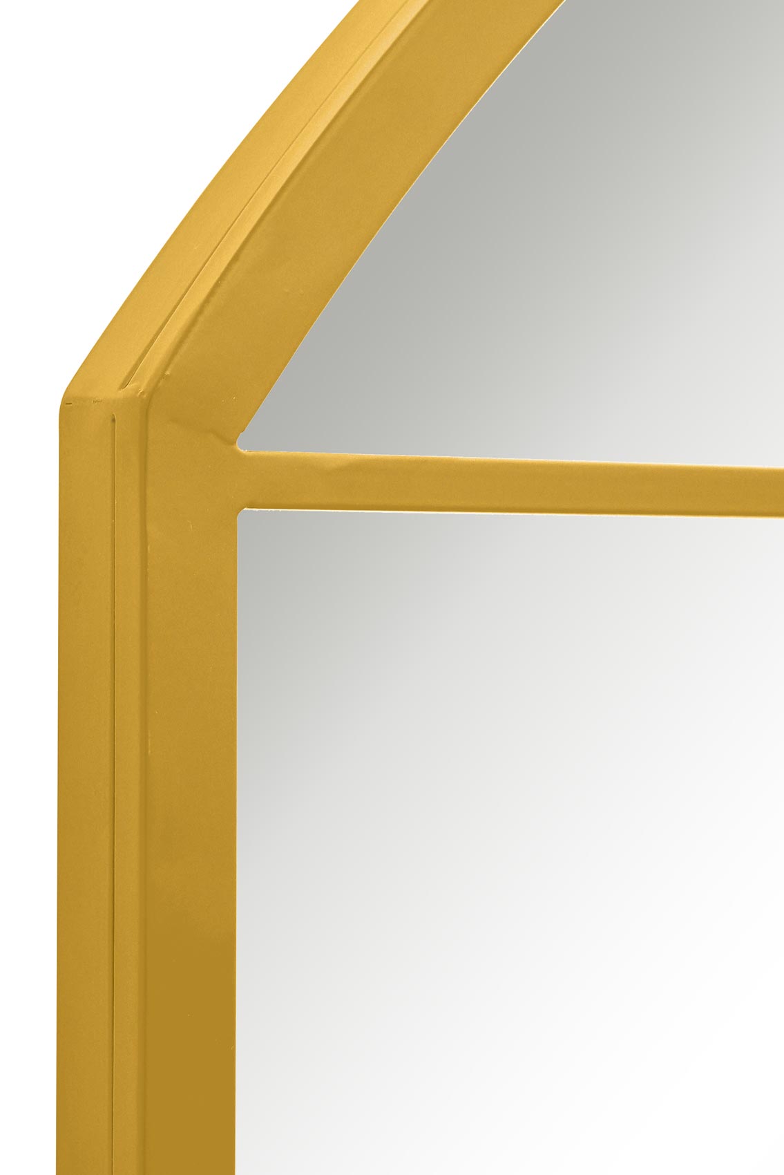 Arched Garden Wall Mirror - Gold Metal Frame 69" x 33" (174CM x 85CM)-4