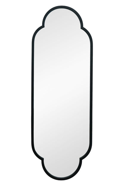 The Duplici - Elegant Black Metal Double Arched Oval Garden Wall Mirror 59" X 20" (150CM X 52CM)-2