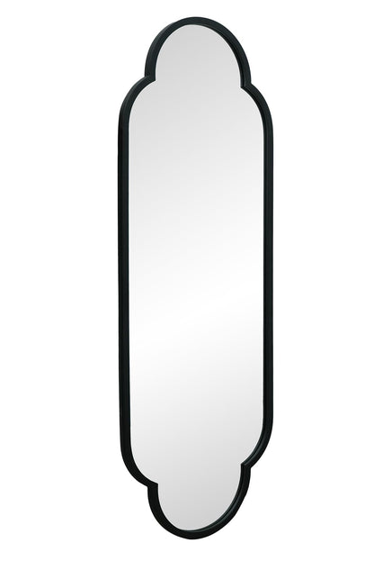 The Duplici - Elegant Black Metal Double Arched Oval Garden Wall Mirror 59" X 20" (150CM X 52CM)-5