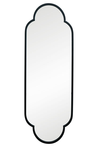 The Duplici - Elegant Black Metal Double Arched Oval Garden Wall Mirror 67" X 23" (170CM X 59CM)-2