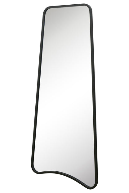 Arched Bottom Black Metal Isosceles Trapezoid Garden Wall Mirror - 71" X 34" (180CM X 85CM) by The Coartans-4