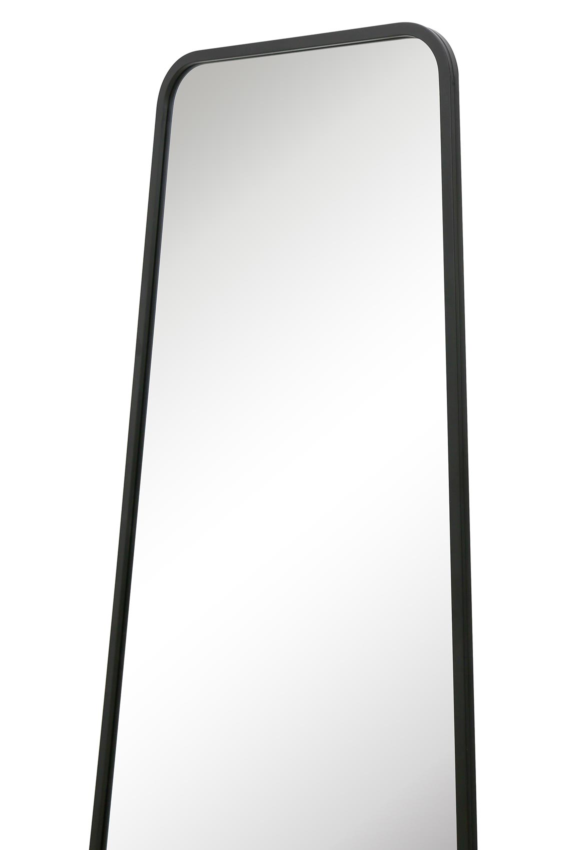 Arched Bottom Black Metal Isosceles Trapezoid Garden Wall Mirror - 71" X 34" (180CM X 85CM) by The Coartans-4