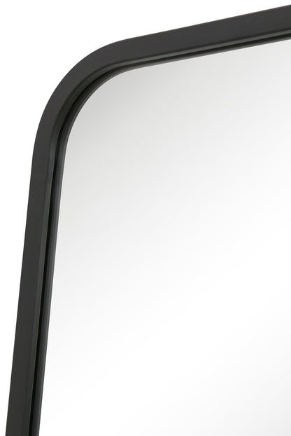 Arched Bottom Black Metal Isosceles Trapezoid Garden Wall Mirror - 71" X 34" (180CM X 85CM) by The Coartans-5