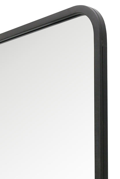 Arched Bottom Black Metal Isosceles Trapezoid Garden Wall Mirror - 79" X 38" (200CM X 95CM) by Coartans-5