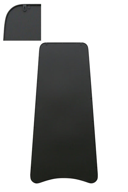 Arched Bottom Black Metal Isosceles Trapezoid Garden Wall Mirror - 79" X 38" (200CM X 95CM) by Coartans-10