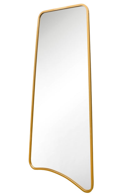 Arched Bottom Gold Metal Isosceles Trapezoid Garden Wall Mirror - 79" X 38" (200CM X 95CM) by Coartans-3