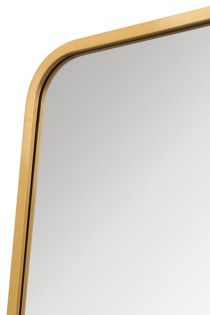 Arched Bottom Gold Metal Isosceles Trapezoid Garden Wall Mirror - 79" X 38" (200CM X 95CM) by Coartans-6