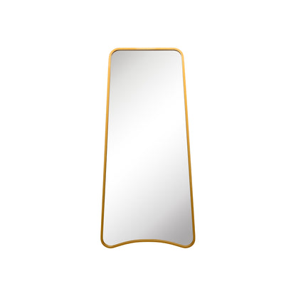 Arched Bottom Gold Metal Isosceles Trapezoid Garden Wall Mirror - 79" X 38" (200CM X 95CM) by Coartans-7