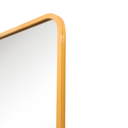 Arched Bottom Gold Metal Isosceles Trapezoid Garden Wall Mirror - 79" X 38" (200CM X 95CM) by Coartans-9