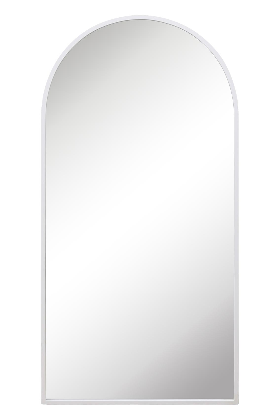 The Arcus - Elegant Arched Garden Wall Mirror with White Frame 71" x 35" (180CM x 90CM)-2