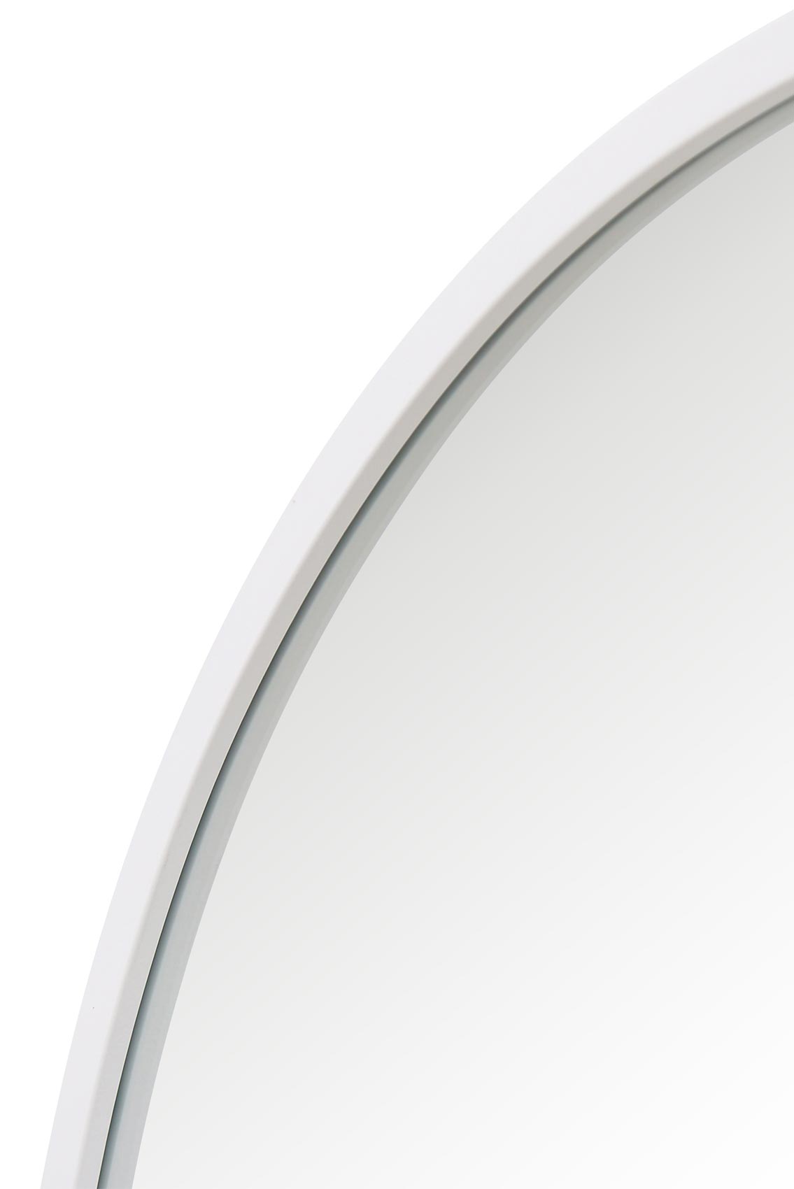 The Arcus - Elegant Arched Garden Wall Mirror with White Frame 71" x 35" (180CM x 90CM)-4