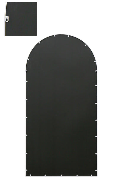 The Arcus - Elegant Arched Garden Wall Mirror with White Frame 71" x 35" (180CM x 90CM)-6