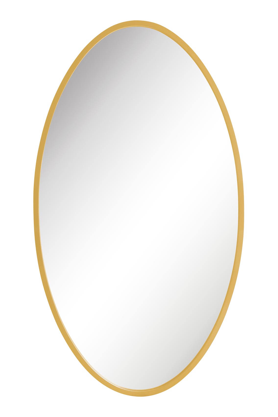 Elegant Oval Garden Wall Mirror with Gold Metal Frame - 71" x 39" (180 x 100CM)-1