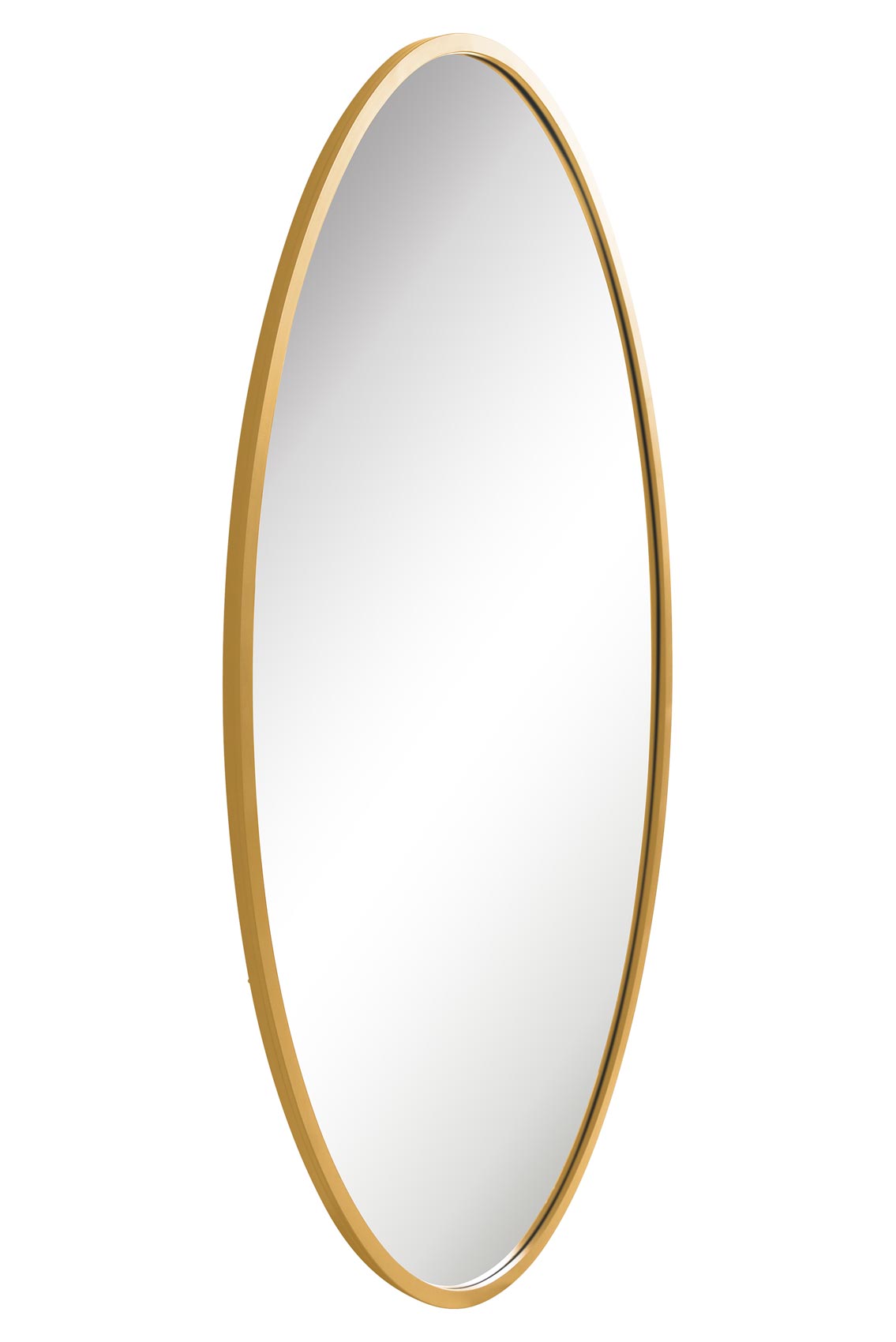 Elegant Oval Garden Wall Mirror with Gold Metal Frame - 71" x 39" (180 x 100CM)-2