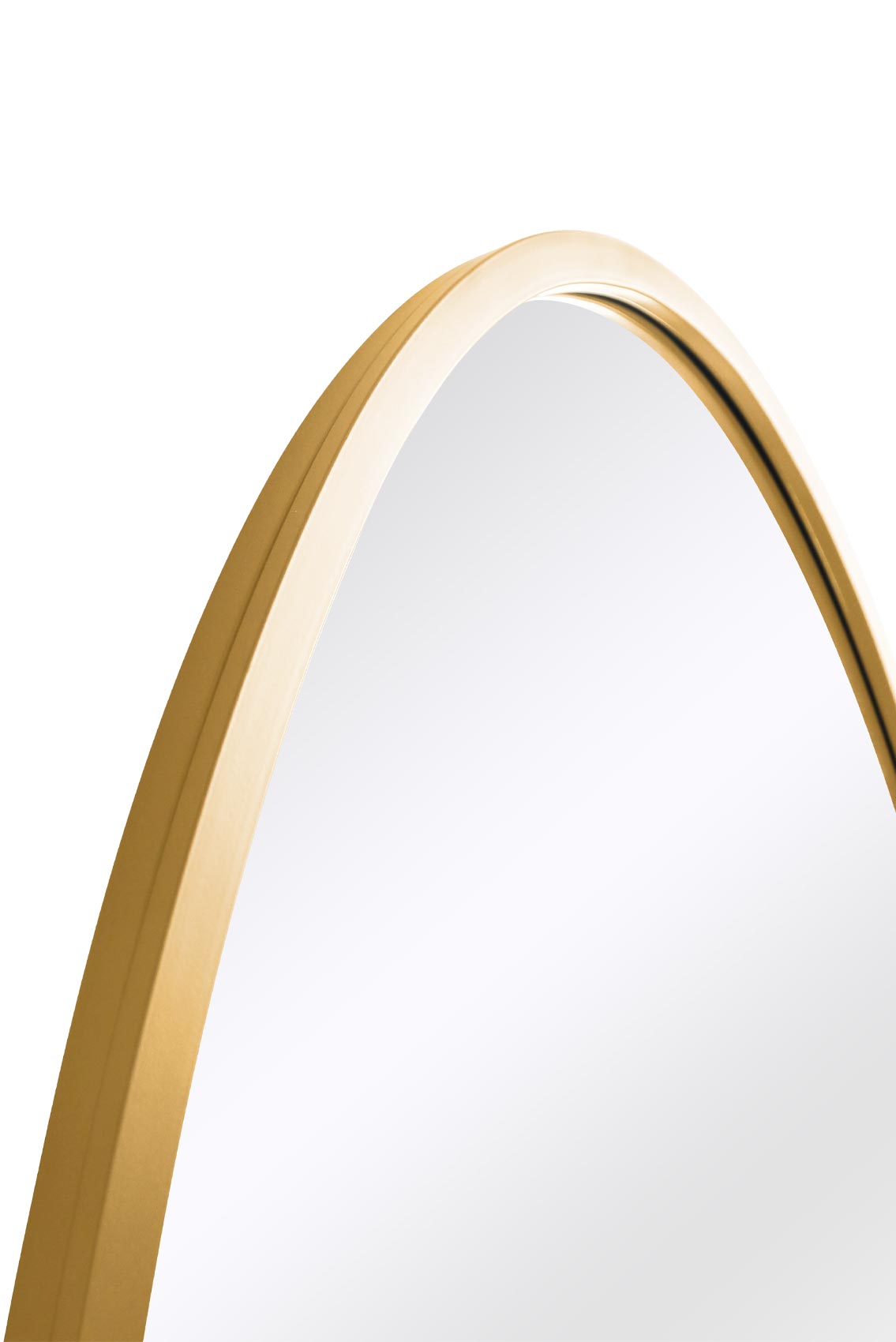 Elegant Oval Garden Wall Mirror with Gold Metal Frame - 71" x 39" (180 x 100CM)-3