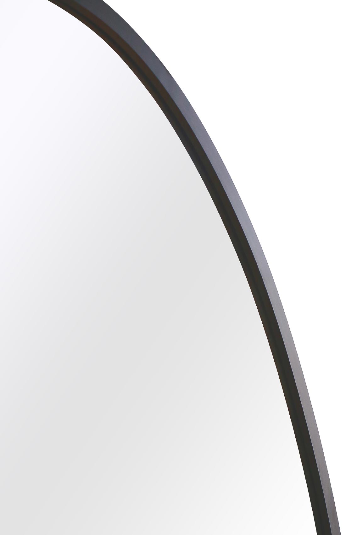 The Oval Reflection - Sleek Black Metal Framed Garden Wall Mirror 79" X 44" (200 x 112CM)-6