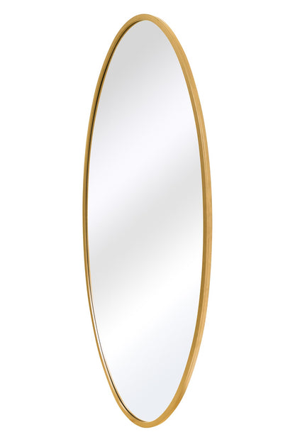 Elegant Gold Oval Garden Wall Mirror - 79" x 44" (200 x 112CM) with Metal Frame-3